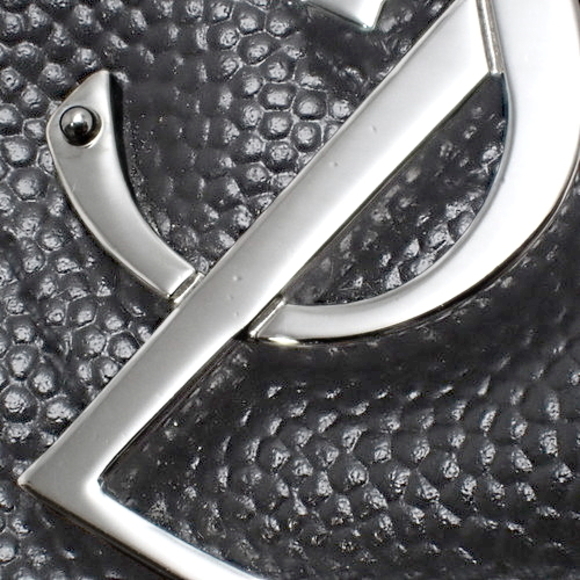 Ysl Saint Laurent Monogram Chain Wallet Mini Bag Clutch Calf Black - Picture 7 of 8